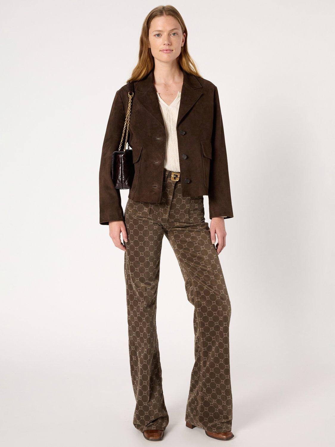 Product image 5 of 6, which shows Gerard Darel Norah Suede Jacket, Cinnamon, 6