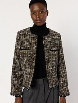 Gerard Darel Nour Wool Blend Jacket, Brown, Brown