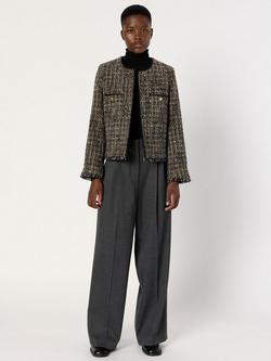 Gerard Darel Nour Wool Blend Jacket, Brown - view 2, Brown