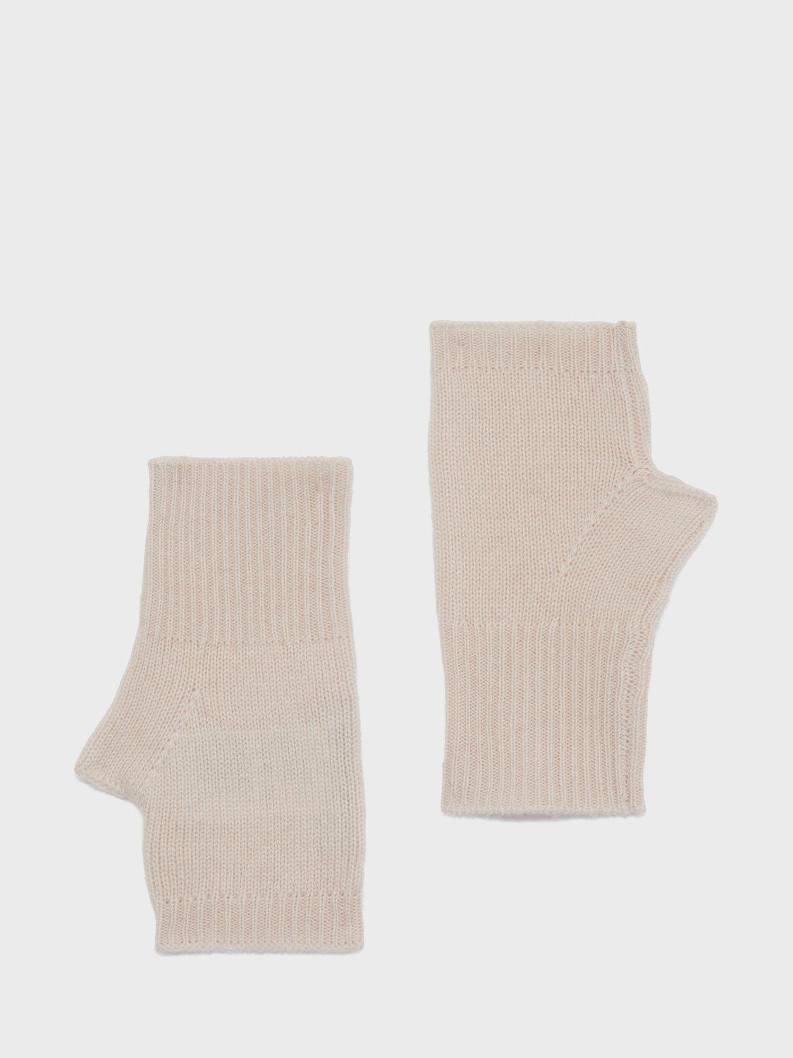 Gerard Darel Yara Pure Cashmere Fingerless Gloves, Ecru
