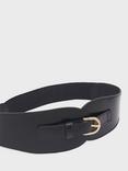 Gerard Darel Olympe Wide Leather Belt, Black