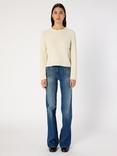 Gerard Darel Edenie Textured Stitch Wool Rich Jumper, Ecru