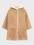 Gerard Darel Marion Leather Longline Hooded Jacket