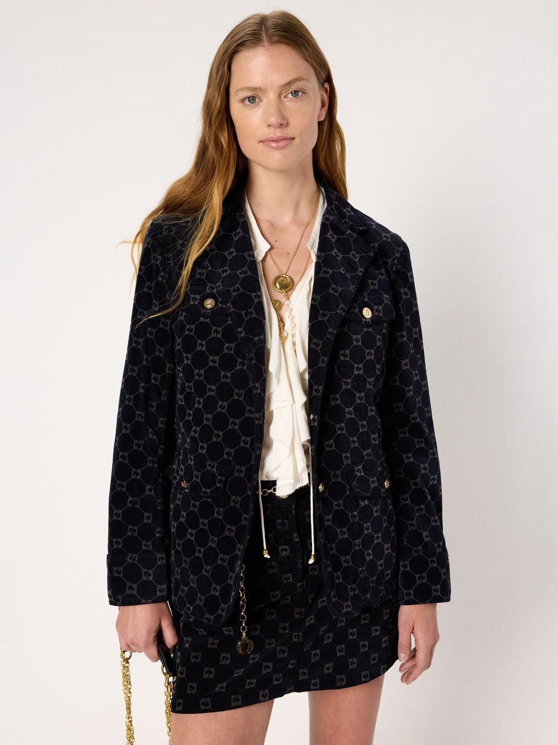Product image 1 of 5, which shows Gerard Darel Nyssa Blazer, Navy, 10