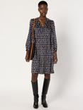 Gerard Darel Leonie A-Line Geometric Print Mini Dress