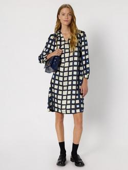 Gerard Darel Leonie A-Line Geometric Print Mini Dress, Ink