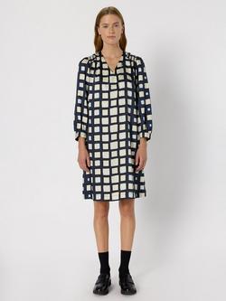 Gerard Darel Leonie A-Line Geometric Print Mini Dress - view 2, Ink