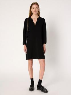 Gerard Darel Lilia Straight Wool Blend Mini Jumper Dress, Black