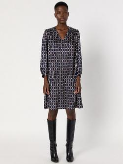 Gerard Darel Liza Abstract Tunic Dress, Blue/Multi - view 2, Blue/Multi