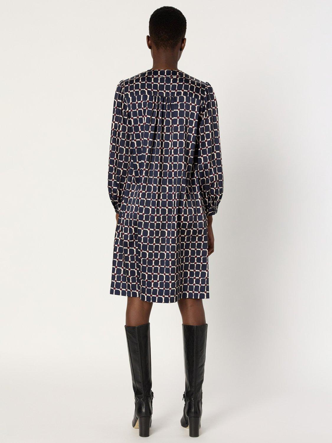 Product image 3 of 6, which shows Gerard Darel Liza Abstract Tunic Dress, Blue/Multi, 18