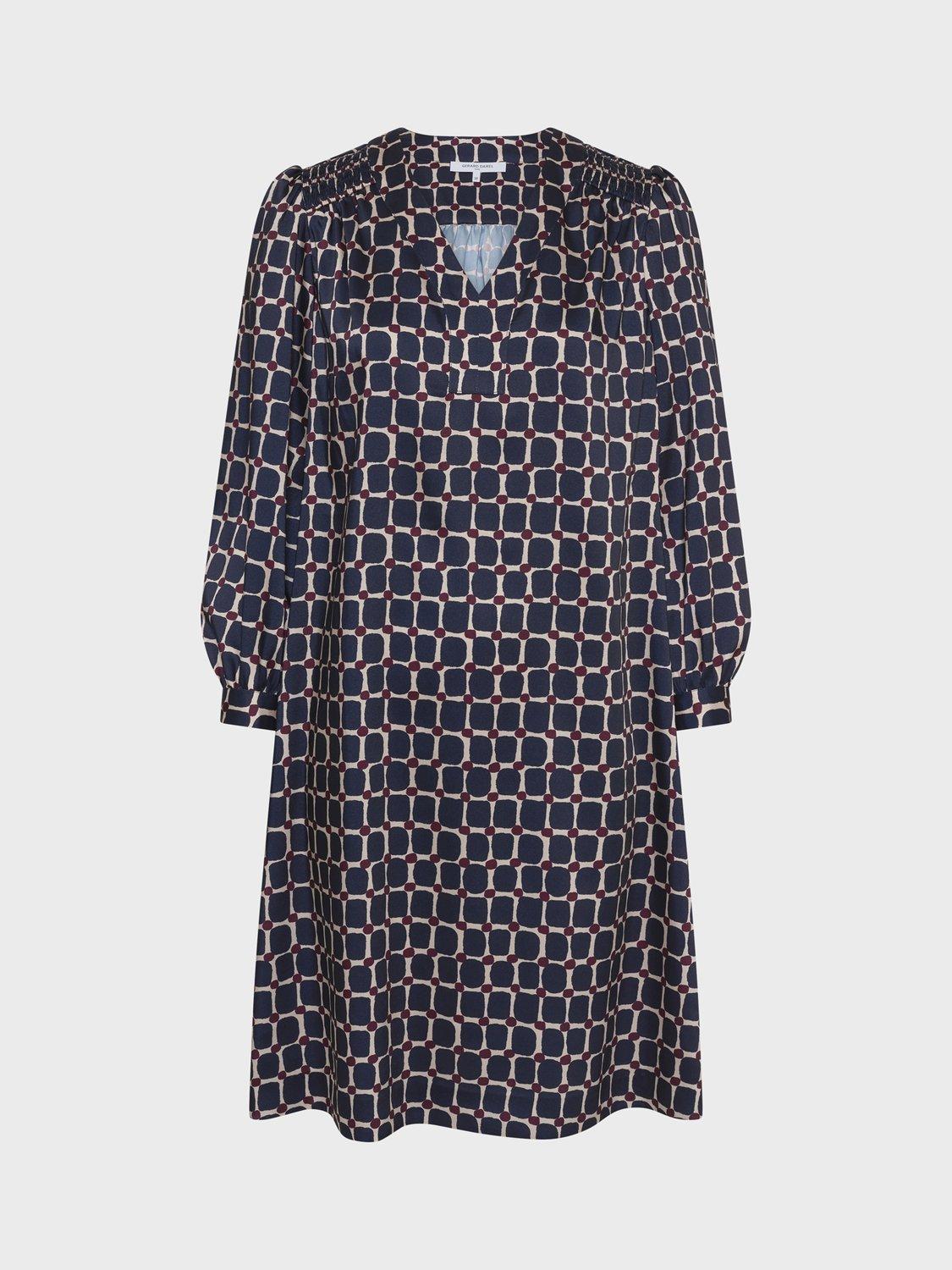 Product image 4 of 6, which shows Gerard Darel Liza Abstract Tunic Dress, Blue/Multi, 18