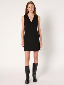 Gerard Darel Louane A-Line V-Neck Mini Dress, Black