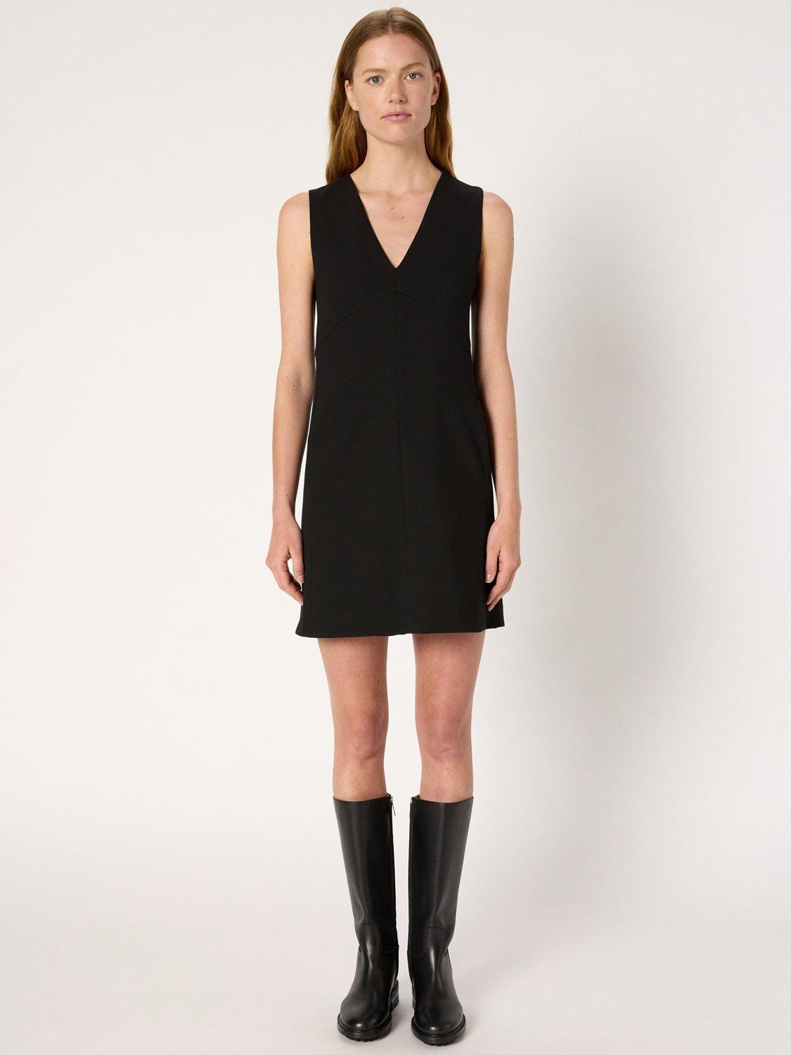 Product image 2 of 6, which shows Gerard Darel Louane A-Line V-Neck Mini Dress, Black, 16