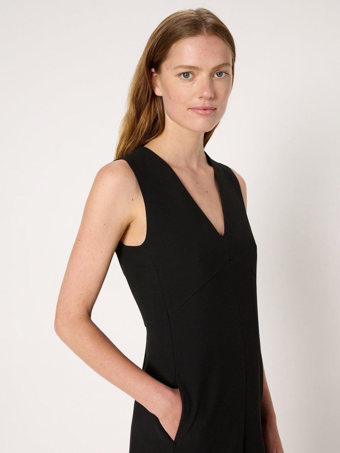 Product image 6 of 6, which shows Gerard Darel Louane A-Line V-Neck Mini Dress, Black, 16