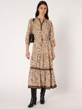 Gerard Darel Lyna Paisley Print Tiered Midi Dress