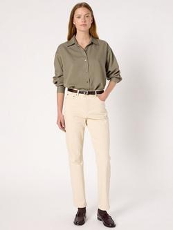 Gerard Darel Carmen Cotton Blend Straight Denim Jeans, Natural