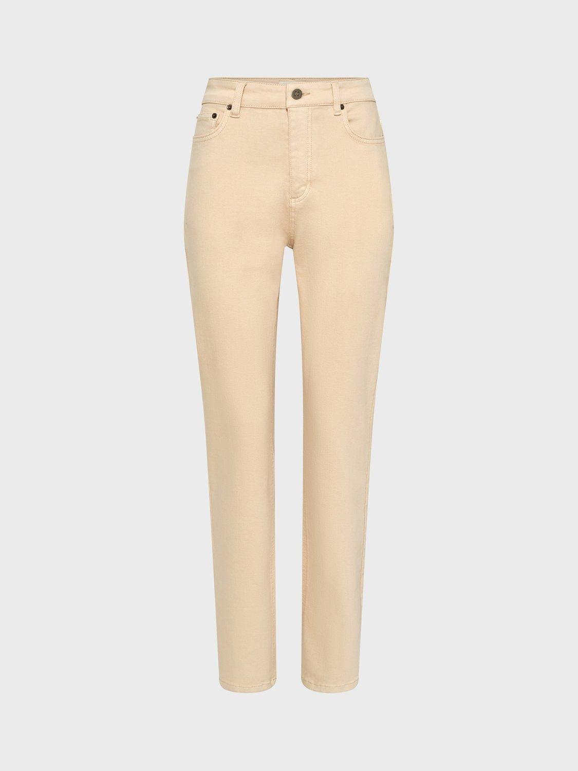 Product image 4 of 6, which shows Gerard Darel Carmen Cotton Blend Straight Denim Jeans, Natural, 12