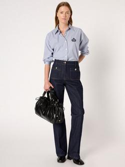 Gerard Darel Clema Mid Rise Cotton Blend Straight Jeans, Blue