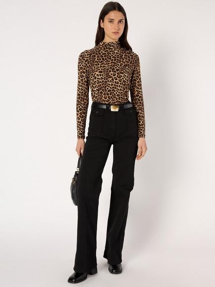 Gerard Darel Anna Flared Fit Jeans, Black, Black