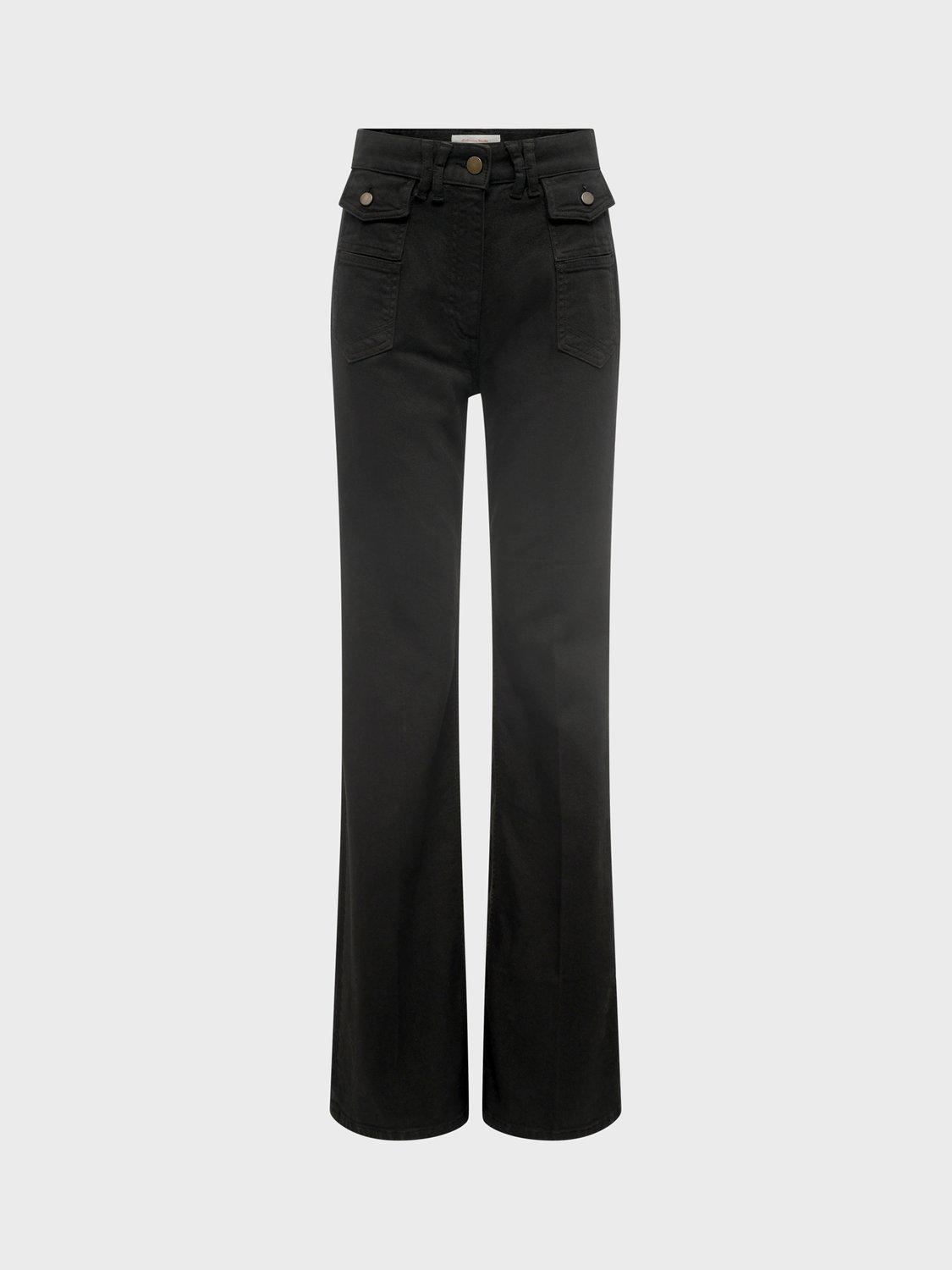 Product image 4 of 6, which shows Gerard Darel Anna Flared Fit Jeans, Black, 10