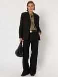 Gerard Darel Cally Straight Wide Leg Denim Jeans