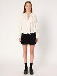 Gerard Darel  Agnella Ruffle Detail Long Sleeve Blouse, Ecru