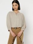 Gerard Darel Alana Three-Quarter Sleeve Crew Neck Blouse