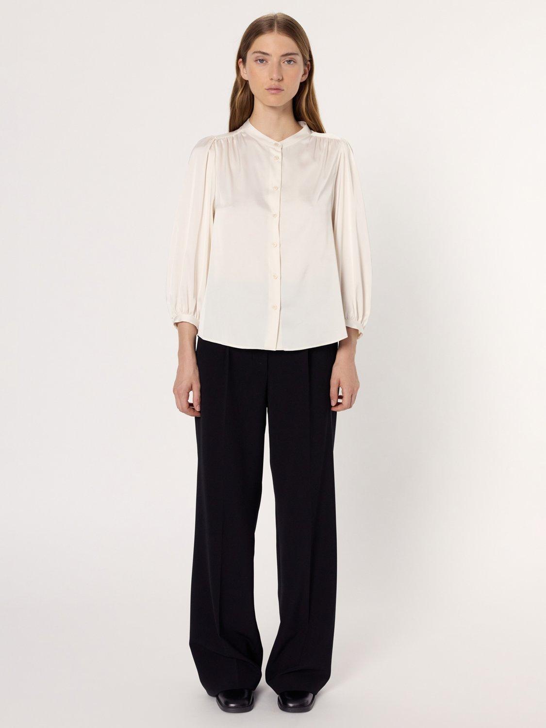 Product image 2 of 2, which shows Gerard Darel Alicia Long Sleeved Blouse, Natural, 10
