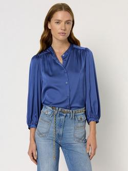 Gerard Darel Alicia Long Sleeved Blouse, Blue