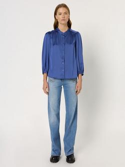 Gerard Darel Alicia Long Sleeved Blouse - view 2, Blue