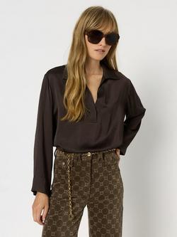 Gerard Darel Alina Collar Top, Cinnamon, Cinnamon