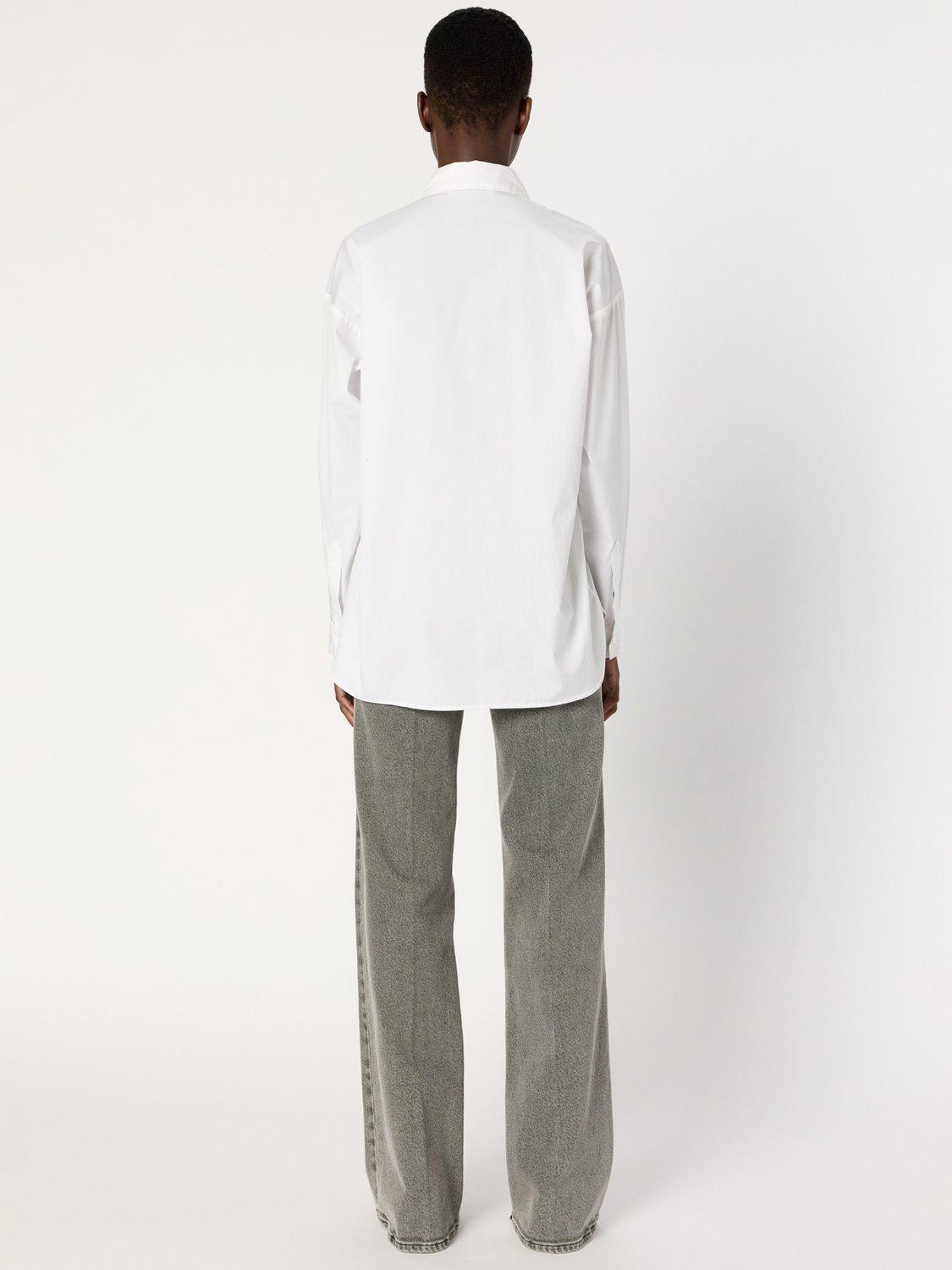 Product image 4 of 11, which shows Gerard Darel Alix Embroidered Logo Shirt, White, 10