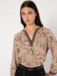 Gerard Darel Amaya Paisley Blouse, Natural