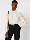 Gerard Darel Anais Frill Detail Blouse, Beige