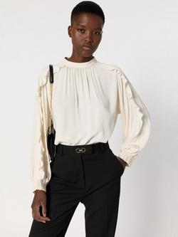 Gerard Darel Anais Frill Detail Blouse, Beige, Beige