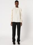 Gerard Darel Anais Frill Detail Blouse, Beige