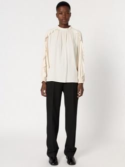 Gerard Darel Anais Frill Detail Blouse, Beige - view 2, Beige