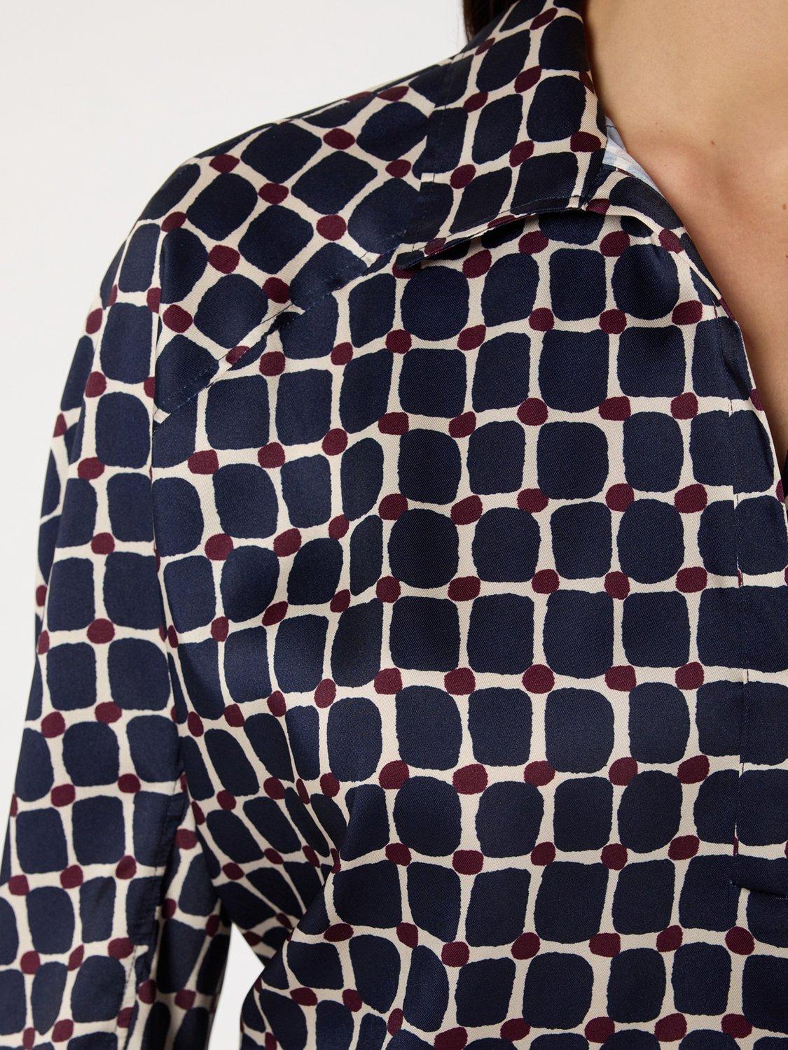 Product image 6 of 6, which shows Gerard Darel Ariane Abstract Check Shirt, Ink, 8