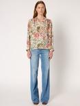 Gerard Darel Armande Long Sleeve V Neck Blouse