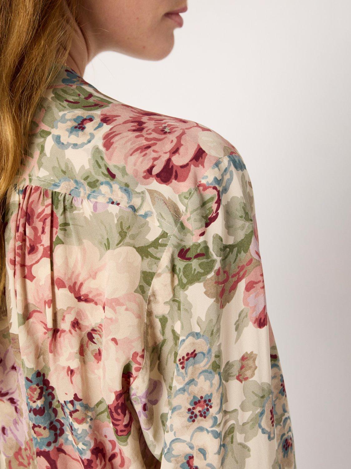 Product image 6 of 6, which shows Gerard Darel Armande Long Sleeve V Neck Blouse, Natural, 10