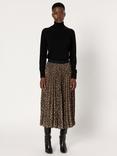 Gerard Darel Babette Leopard Print Midi Skirt