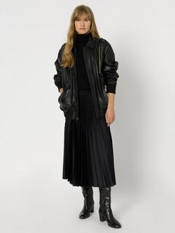 Gerard Darel Bahira Pleated Midi Skirt, Black, Black