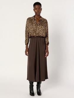 Gerard Darel Bella A Line Midi Skirt - view 2, Khaki Green