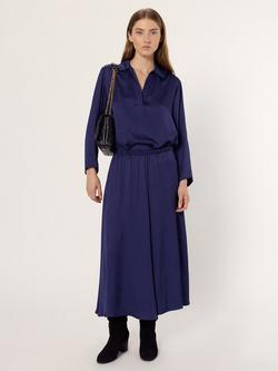 Gerard Darel Bella Acetate Maxi Skirt, Navy