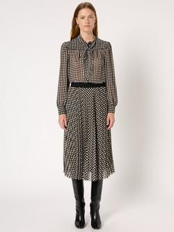 Gerard Darel Beth Abstract A Line Midi Skirt - view 2, Black