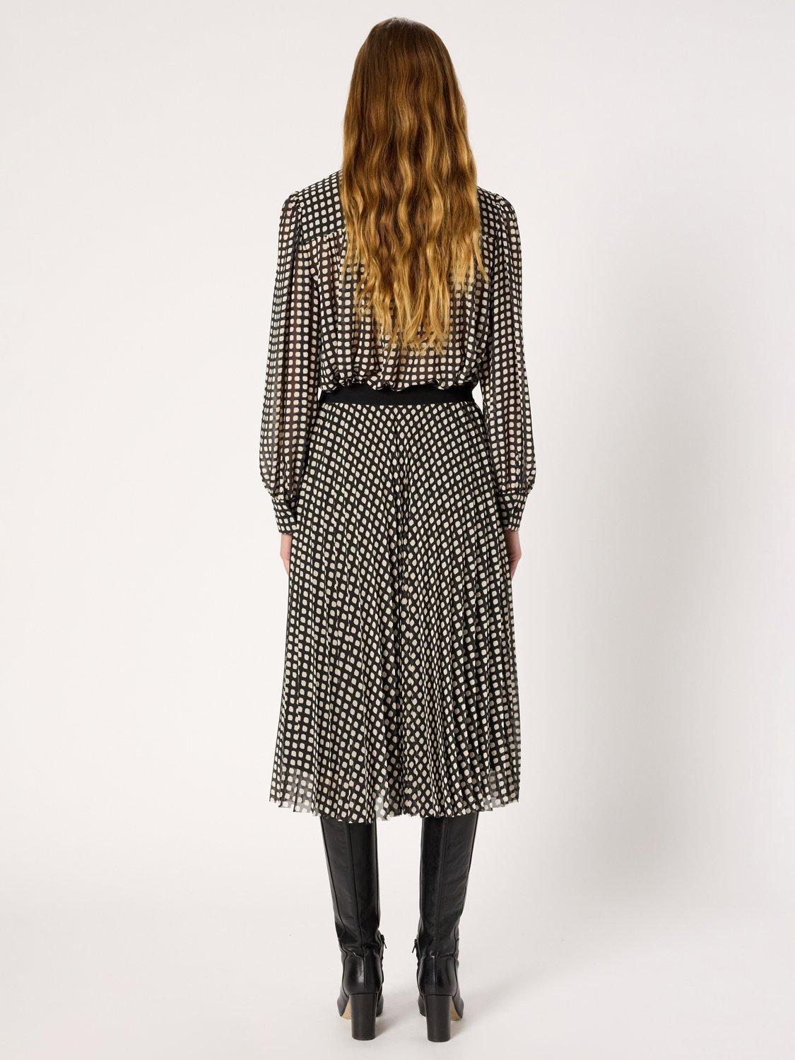 Product image 3 of 6, which shows Gerard Darel Beth Abstract A Line Midi Skirt, Black, 10