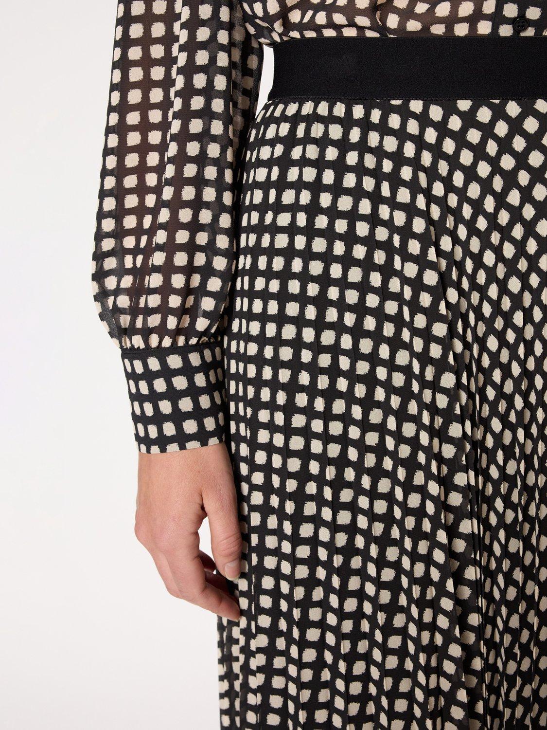 Product image 6 of 6, which shows Gerard Darel Beth Abstract A Line Midi Skirt, Black, 10