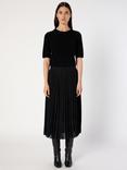 Gerard Darel Bilal Pleated A Line Midi Skirt