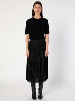 Gerard Darel Bilal Pleated A Line Midi Skirt - view 2, Black