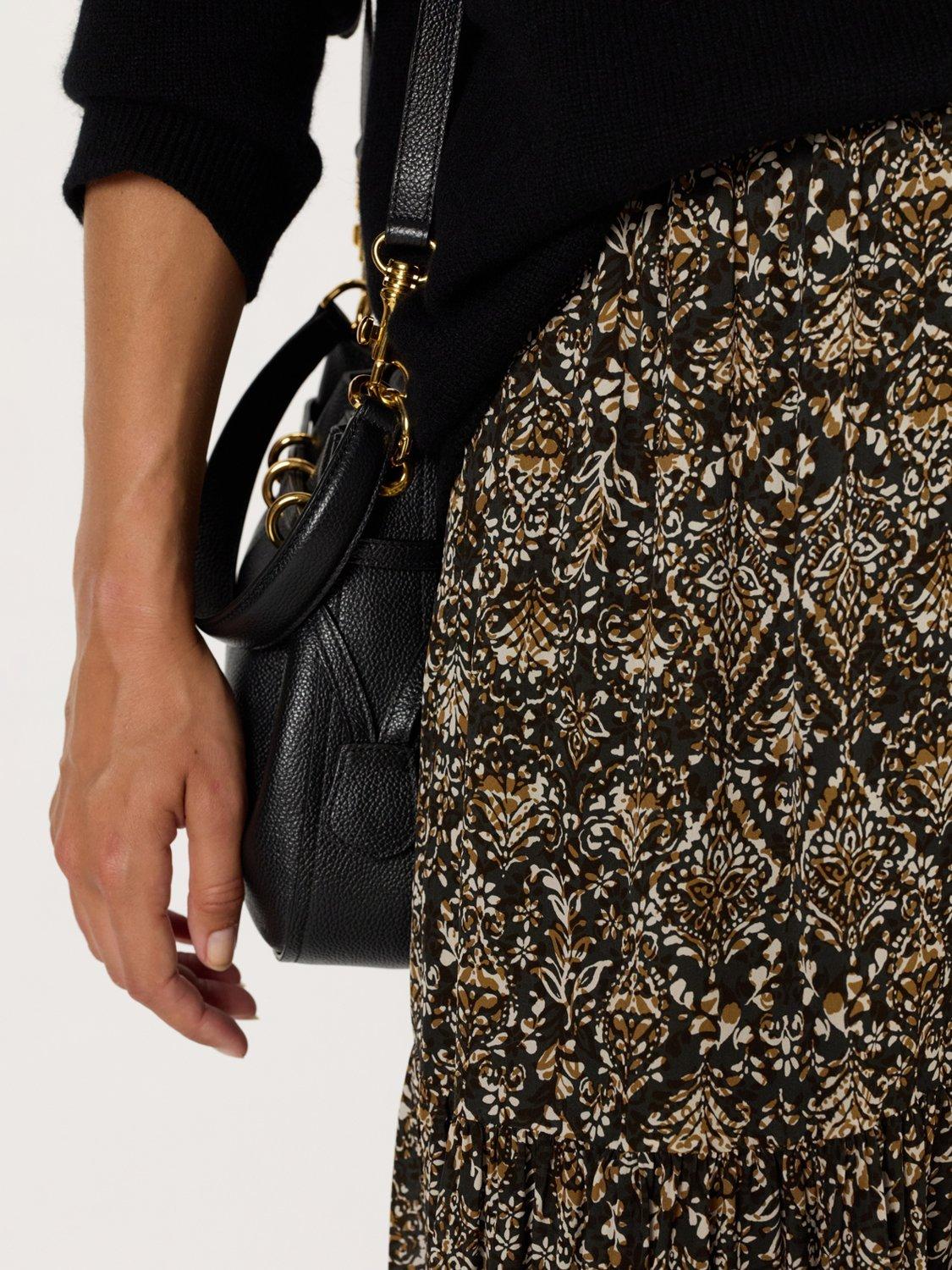 Product image 6 of 6, which shows Gerard Darel Billie A Line Midi Skirt, Green/Multi, 14